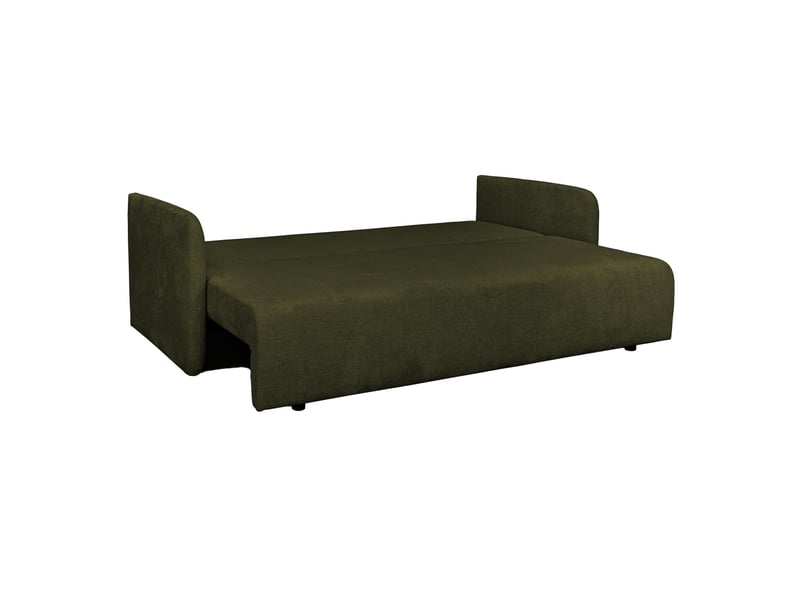 Celsy - canapé 3 places convertible avec coffre en tissu vert CELSY-3P-VER - Conforama C