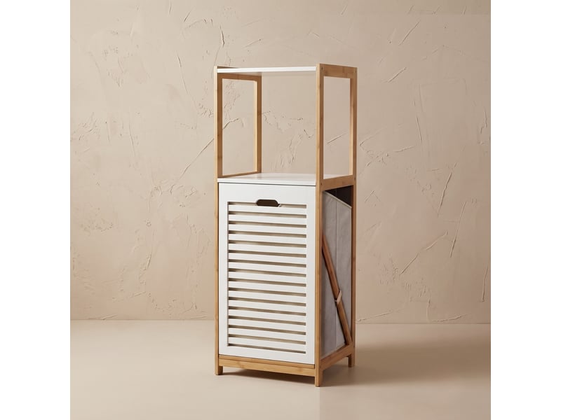  Panier à linge en bambou, 33 x 36 x 98 cm  - Conforama E
