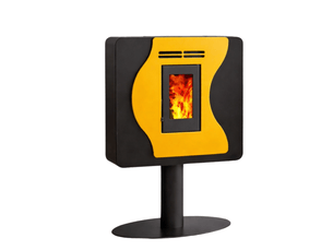 Poêle à granulés étanche corina 6 kw - jaune