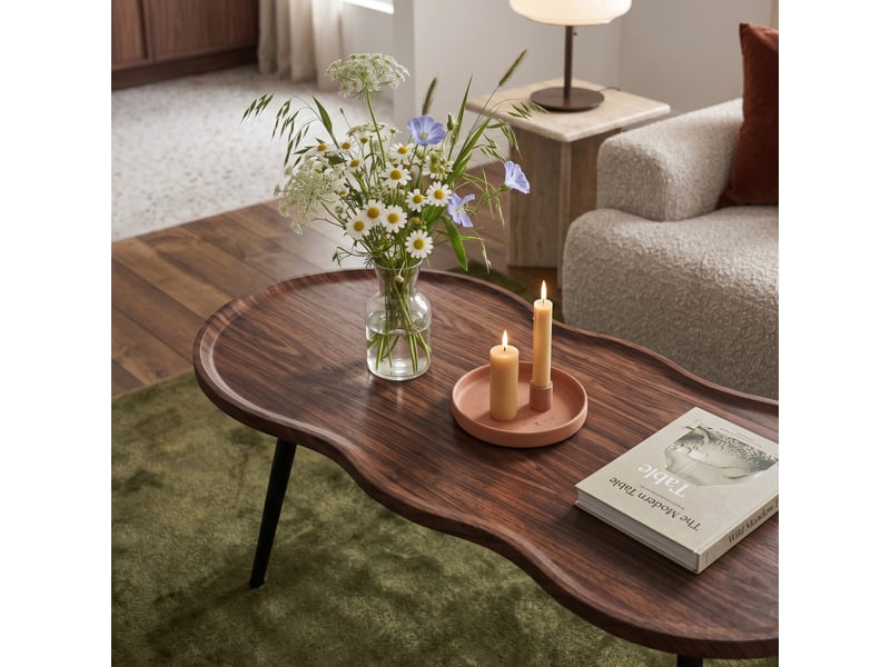  Table basse ken 100 x 60 x 47 cm effet noyer [en.casa]  - Conforama E