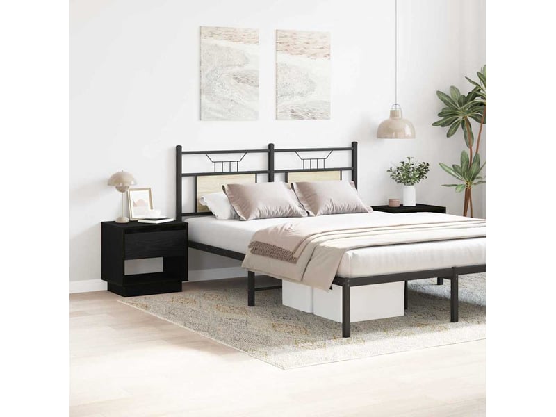  Table de chevet - table de nuit 2 pièces chêne noir 45 x 34 x 44 cm  - Conforama C