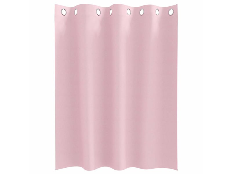 Lot de 2 rideaux occultants, rideaux black-out avec anneaux rose bébé 140 x 140 cm cf44745 - Conforama D