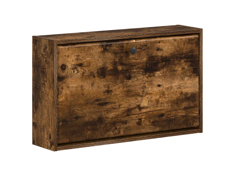  Meuble à chaussures mural, armoire à chaussures breda 71x17x43 cm chêne fumé  - Conforama A