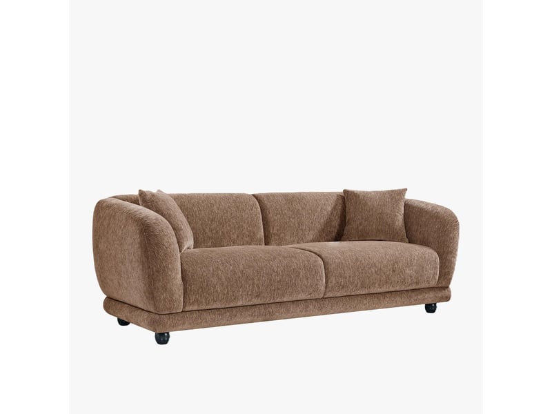 Canapé 3 places en tissu taupe - Conforama C