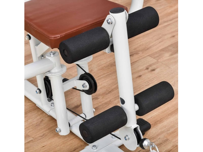  Station de musculation multifonction 150x110x210 cm métal blanc  - Conforama B