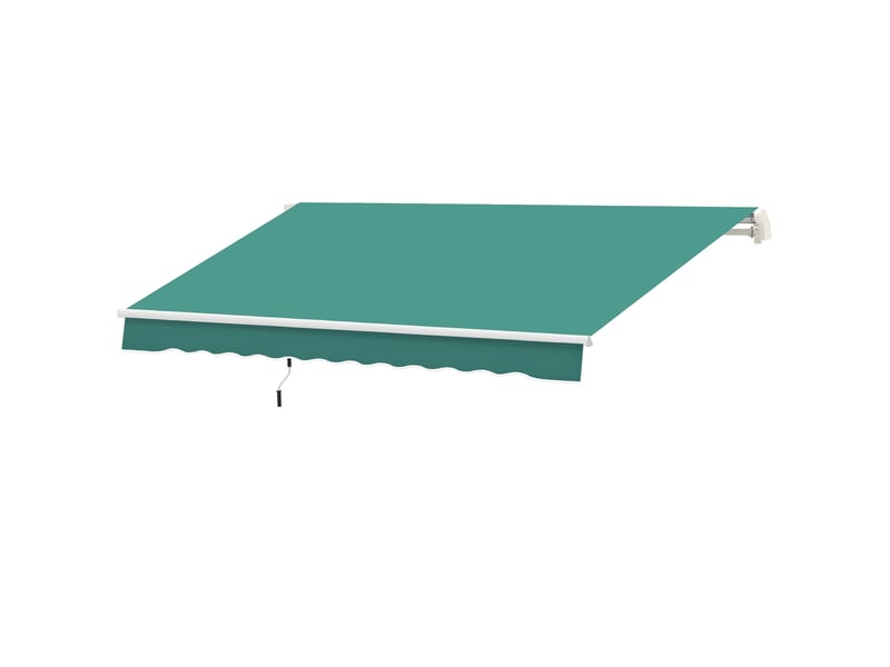  Store banne à manivelle en aluminium et polyester 3 x 2,5 m, vert foncé  - Conforama B