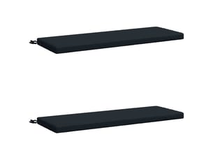 Lot de 2 coussins de banc, coussins d'assise soest 100 % polyester bleu foncé cf57125