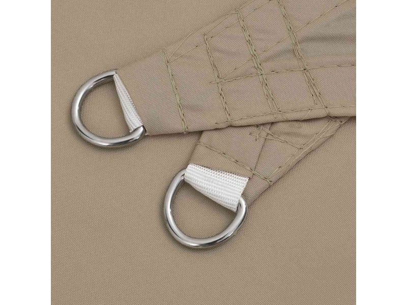 Voile de parasol - voile d'ombrage tissu oxford triangulaire 3,5x3,5x4,9 m taupe  - Conforama E