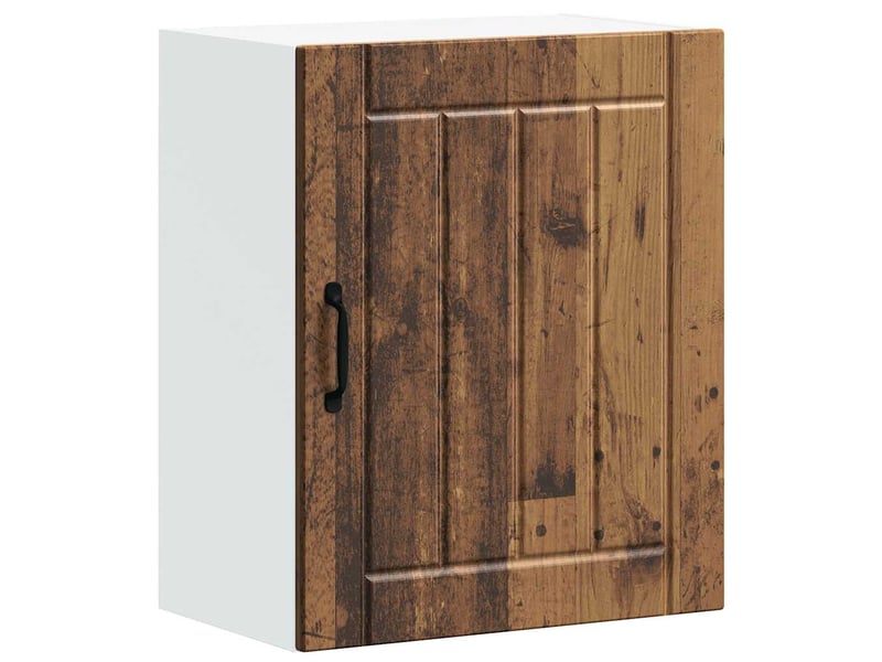 Meuble de rangement, armoire murale de cuisine lucca vieux bois bois ingénierie shl1406 - Conforama A