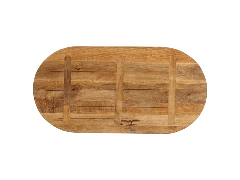  Dessus de table - plateau de table - dessus de bureau 90x40x2,5 cm ovale bois massif de manguier  - Conforama E