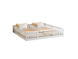 Lit simple 90x200 cm coloris blanc