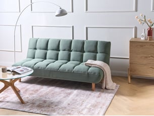 Canapé droit fixe BELIANI 2 places Tissu vert