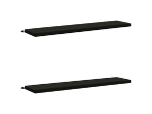Lot de 2 coussins de banc, coussins d'assise soest 100 % polyester noir cf57313