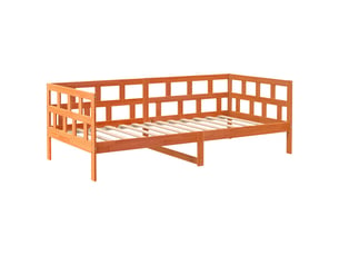 Lit simple 80x200 cm coloris marron