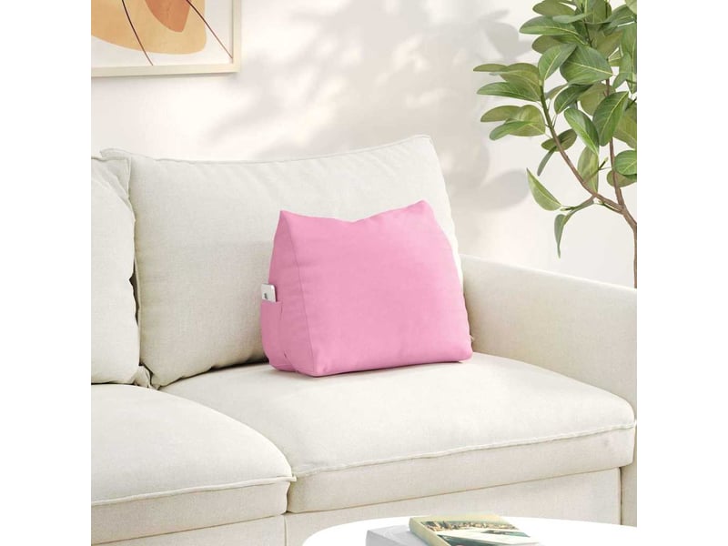  Coussin de dos, coussin de dossier rose 45 x 20 x 35 cm tissu cf54977  - Conforama B