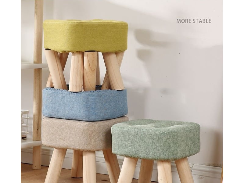  Repose-pieds et tabouret bas en bois – vert, pour chambre et salon  - Conforama C