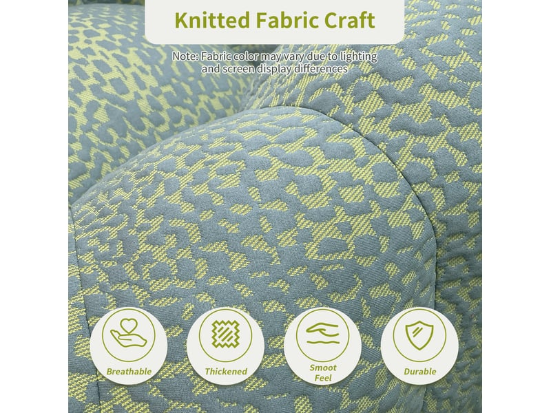 Fauteuil pouf modenvie forme fleur en mousse à mémoire de forme jaune et gris 112 x 105 x 74 cm  - Conforama E