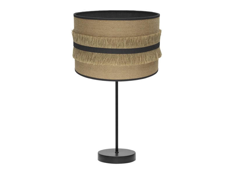  Lampe à poser fabrilamp natalia toile de jutenoir 1 x e27 62 x 30 x 30 cm 188571109 - Conforama A