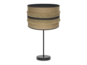 Lampe à poser fabrilamp natalia toile de jutenoir 1 x e27 62 x 30 x 30 cm
