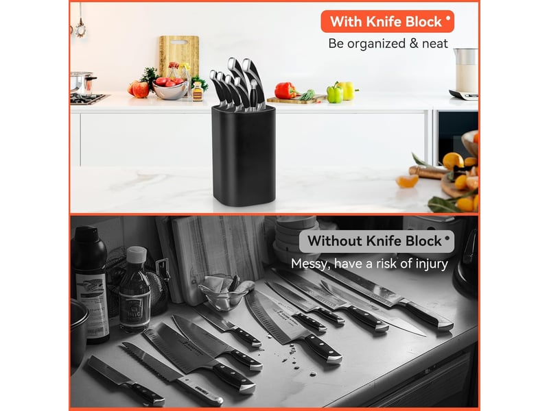  Porte couteaux sans couteaux - universel porte-couteaux noir - support couteau de cuisine - rangement couteaux cuisine  - Conforama B