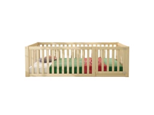Lit simple 90x200 cm HAVRYA coloris naturel