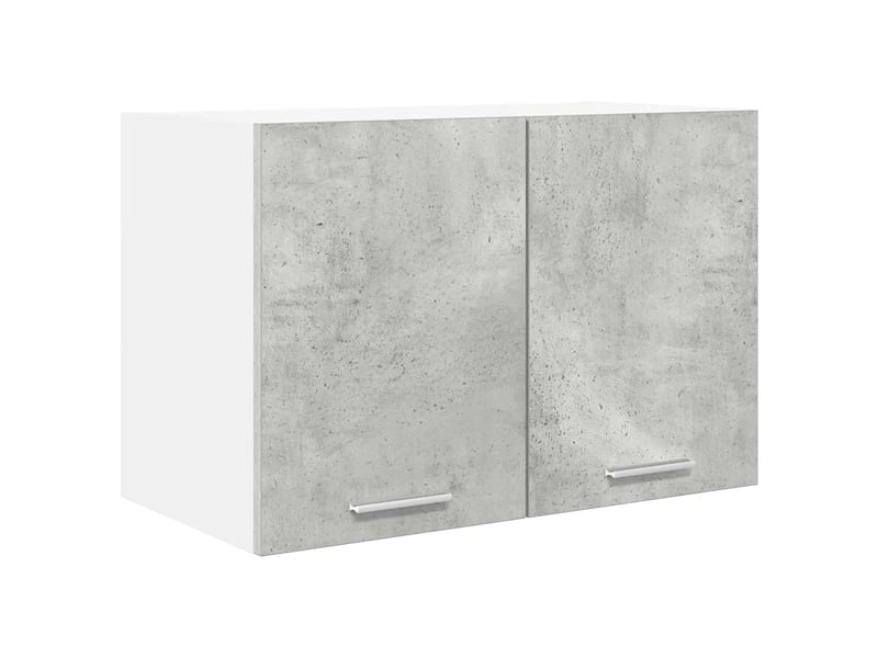  Lot de 2 armoires suspendues modernes avec grand espace de rangement 60 x 31 x 40 cm en bois d'ingénierie gris béton 02_0053216  - Conforama B