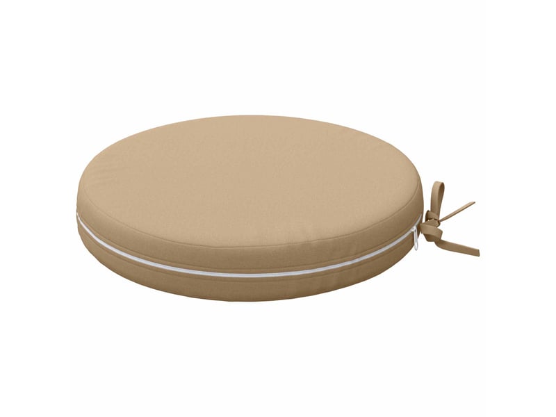  Lot de 4 coussins de siège, coussins d'assise soest 100 % polyester sable cf60545  - Conforama D