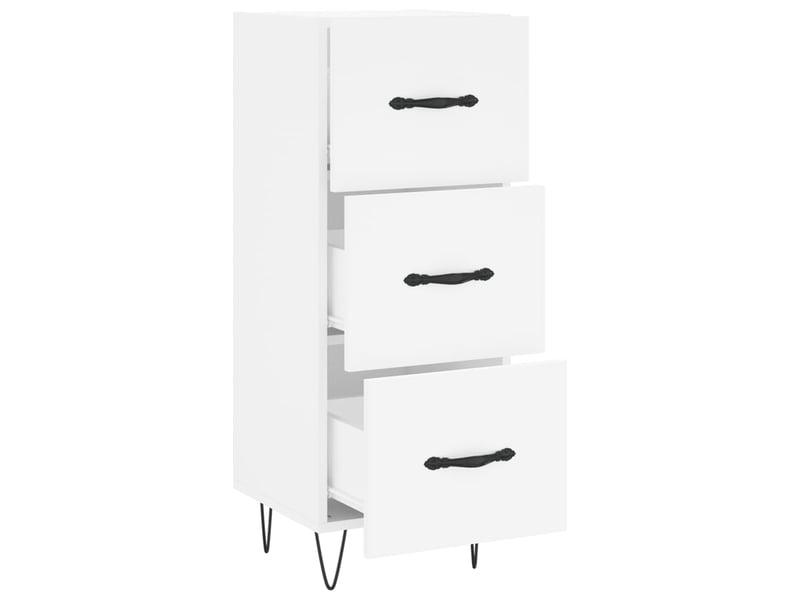  Buffet - bahut - meuble de rangement blanc 34,5x34x90 cm bois d'ingénierie  - Conforama E