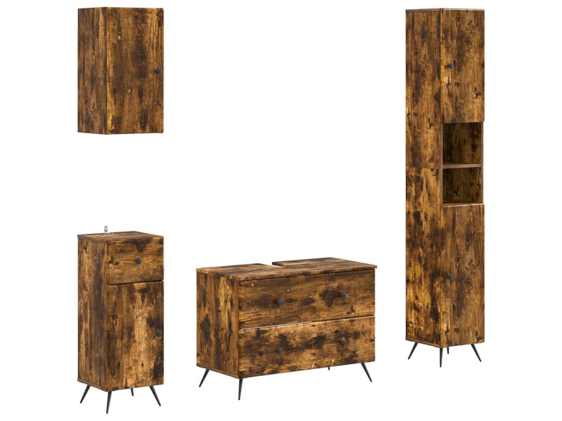 Ensemble de 4 pièces d'armoires de salle de bain breda cf63251 - Conforama A