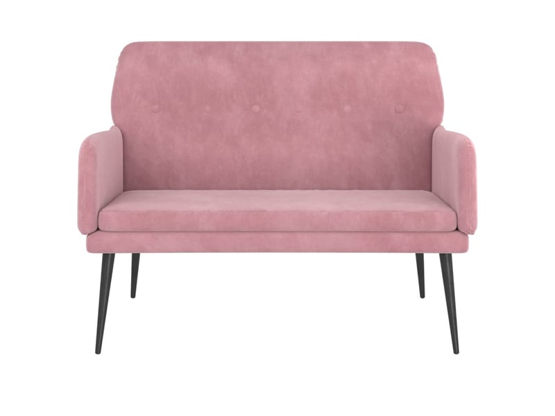  Banc chambre, banc de lit rose 108x79x79 cm velours shl28921  - Conforama C