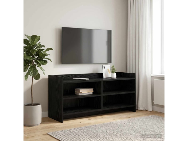  Meuble tv - banc tv - meuble de rangement 100 x 33 x 47 cm chêne noir bois d'ingénierie  - Conforama B