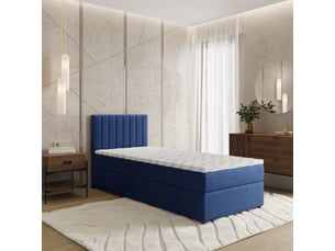 Lit avec rangement 90x200 cm <strong>MASSENO</strong>  <strong></strong> coloris bleu