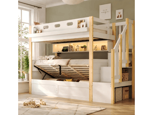 Lit superposé 2x90x200 cm TCQPZ coloris bicolore