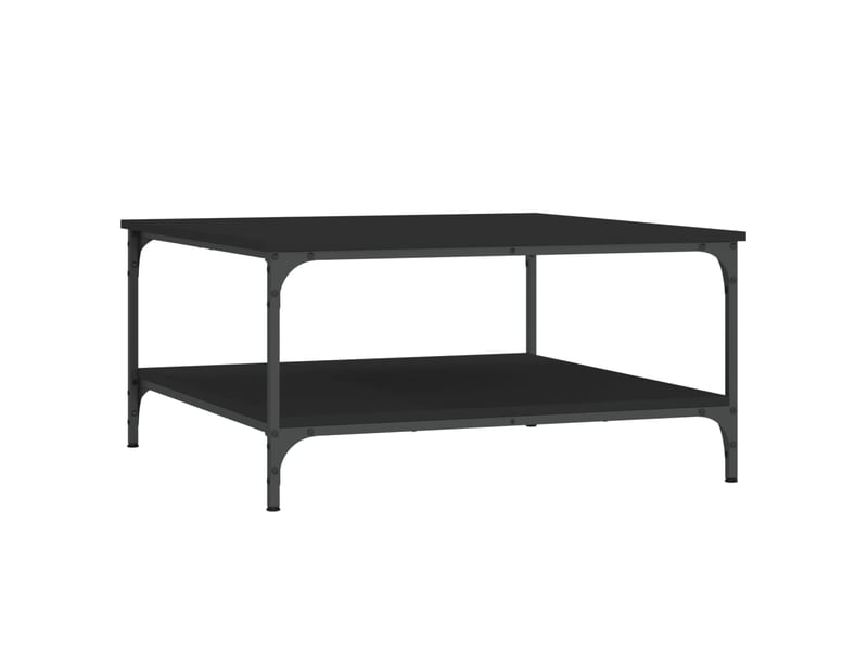  Table de chevet - table basse noir 80x80x40 cm bois d'ingénierie  - Conforama E