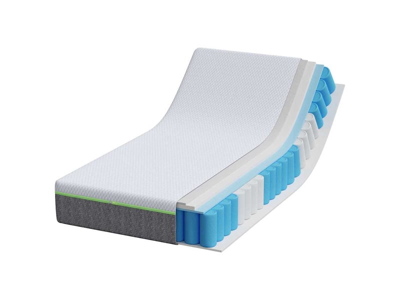  Matelas confort, matelas moyennement doux 80x160 cm blanc et gris  - Conforama C