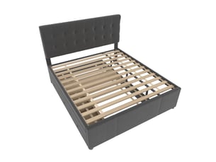 Lit gigogne 140x200 cm    coloris gris