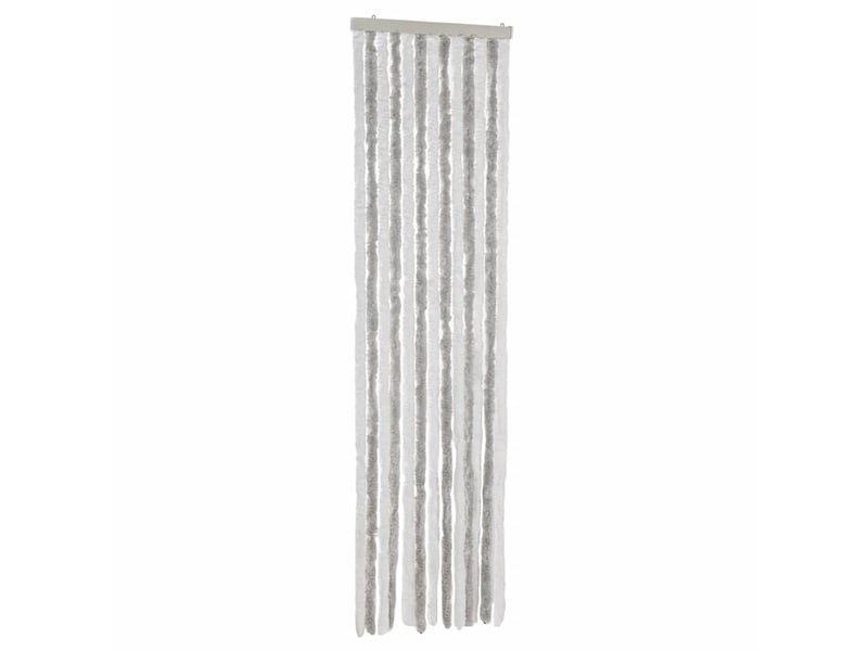  Rideau anti-mouches, moustiquaire gris clair et blanc 56x185 cm chenille cf43533  - Conforama A