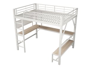 Lit mezzanine 160x200 cm COVREO coloris blanc