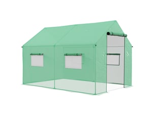 Serre de jardin - métal - vert - pour jardin et extérieur