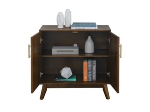Buffet 2 porte(s)  0 tiroir(s) DESMIU 4071298405385 - 80 cm coloris bois foncé 