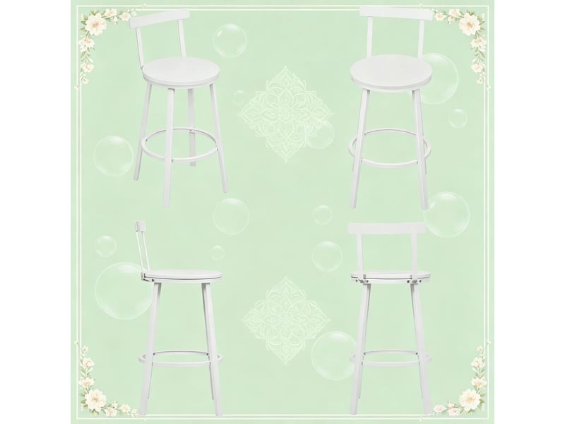  Chaise de cuisine 2 pièces style accent moderne dossier courbé tabouret de bar tabouret de petit-déjeuner  - Conforama D