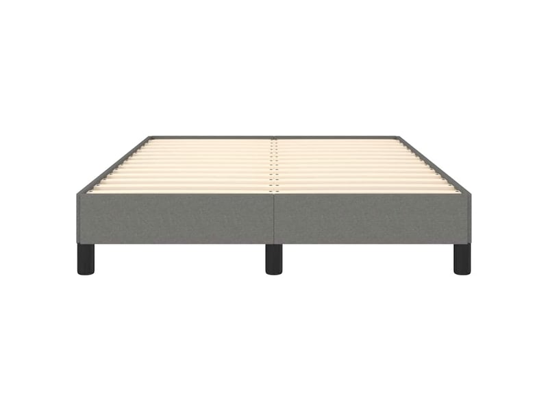  Lit double- lit adulte -  cadre de lit sans matelas gris foncé 120x190 cm tissu  - Conforama D