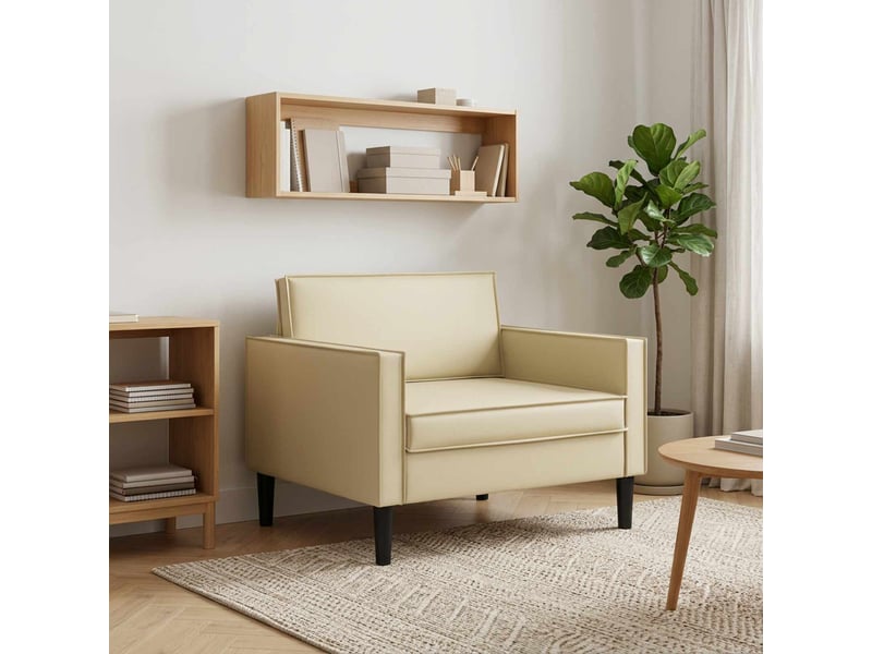 Vidaxl fauteuil xl crème simili cuir - Conforama B