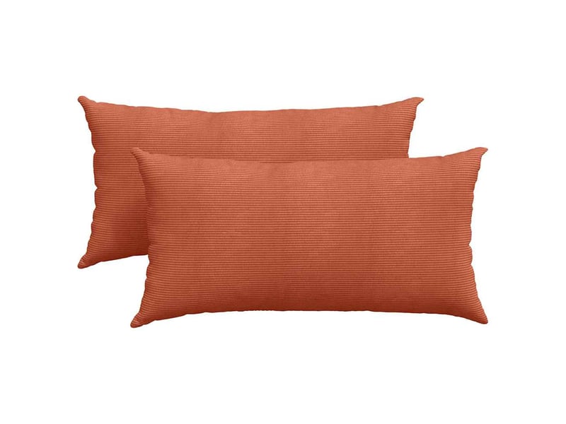 Lot de 2 coussins de canapé, coussins décoratifs rouge orange 80 x 40 cm cf59165 - Conforama A