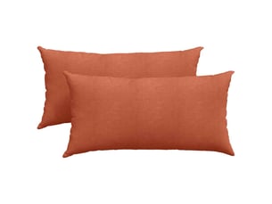 Lot de 2 coussins de canapé, coussins décoratifs rouge orange 80 x 40 cm cf59165