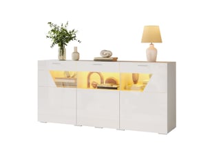 Buffet 3 porte(s) 0 tiroir(s) OKWISH - 160 cm coloris blanc