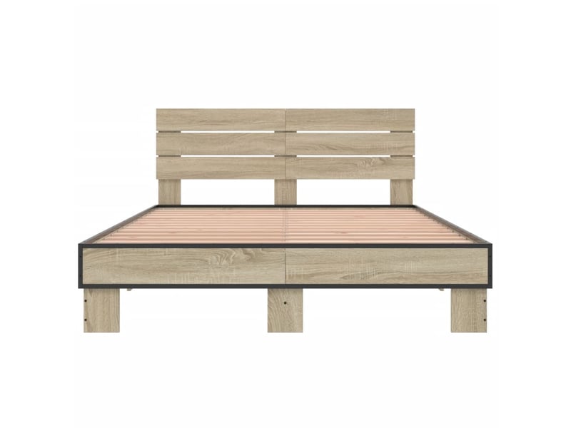  Lit double- lit adulte -  cadre de lit sans matelas chêne sonoma 140x200 cm  - Conforama C
