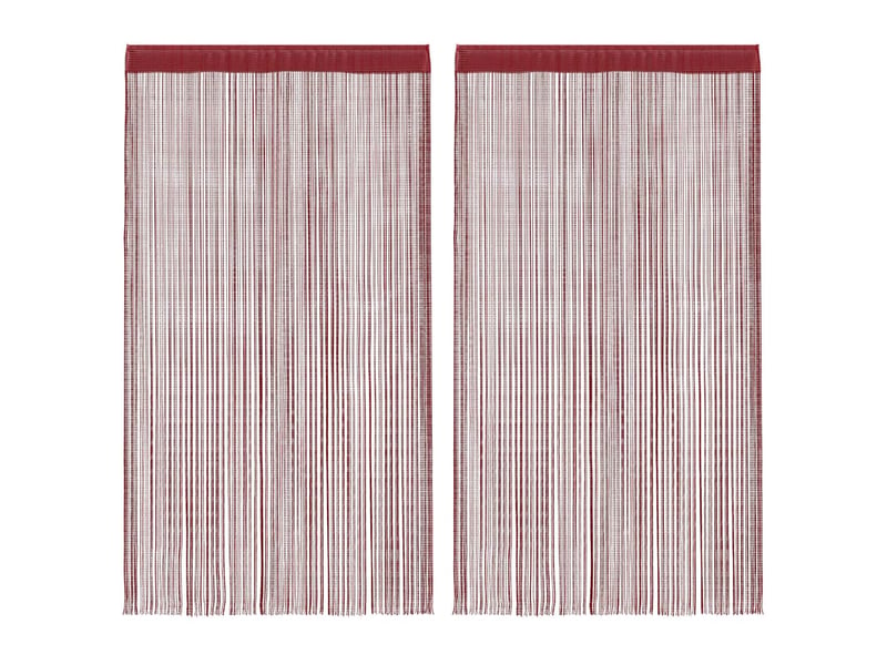  Lot de 2 rideaux en fils, rideau de porte 140 x 250 cm bordeaux cf43843  - Conforama B