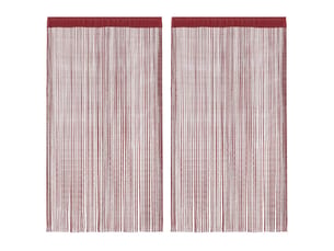 Lot de 2 rideaux en fils, rideau de porte 140 x 250 cm bordeaux cf43843
