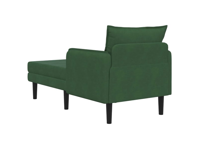  Vidaxl grande méridienne vert foncé tissu en velours côtelé  - Conforama E